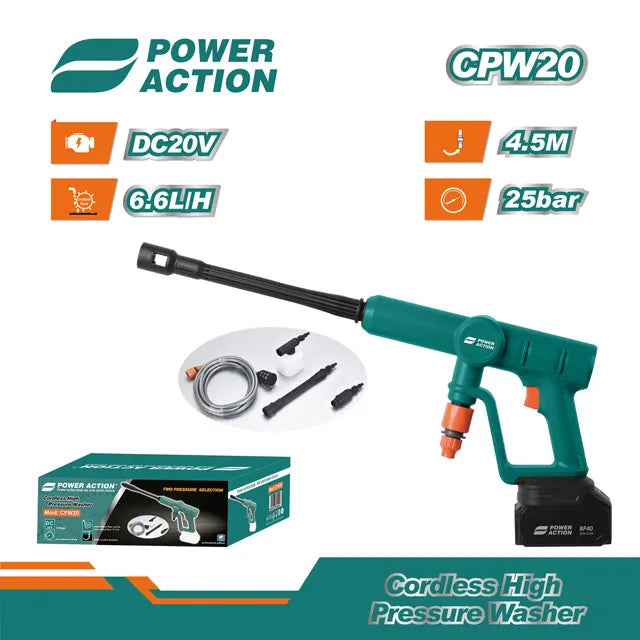 Power Action Cordless Pressure Washer (without battery)-CPW20